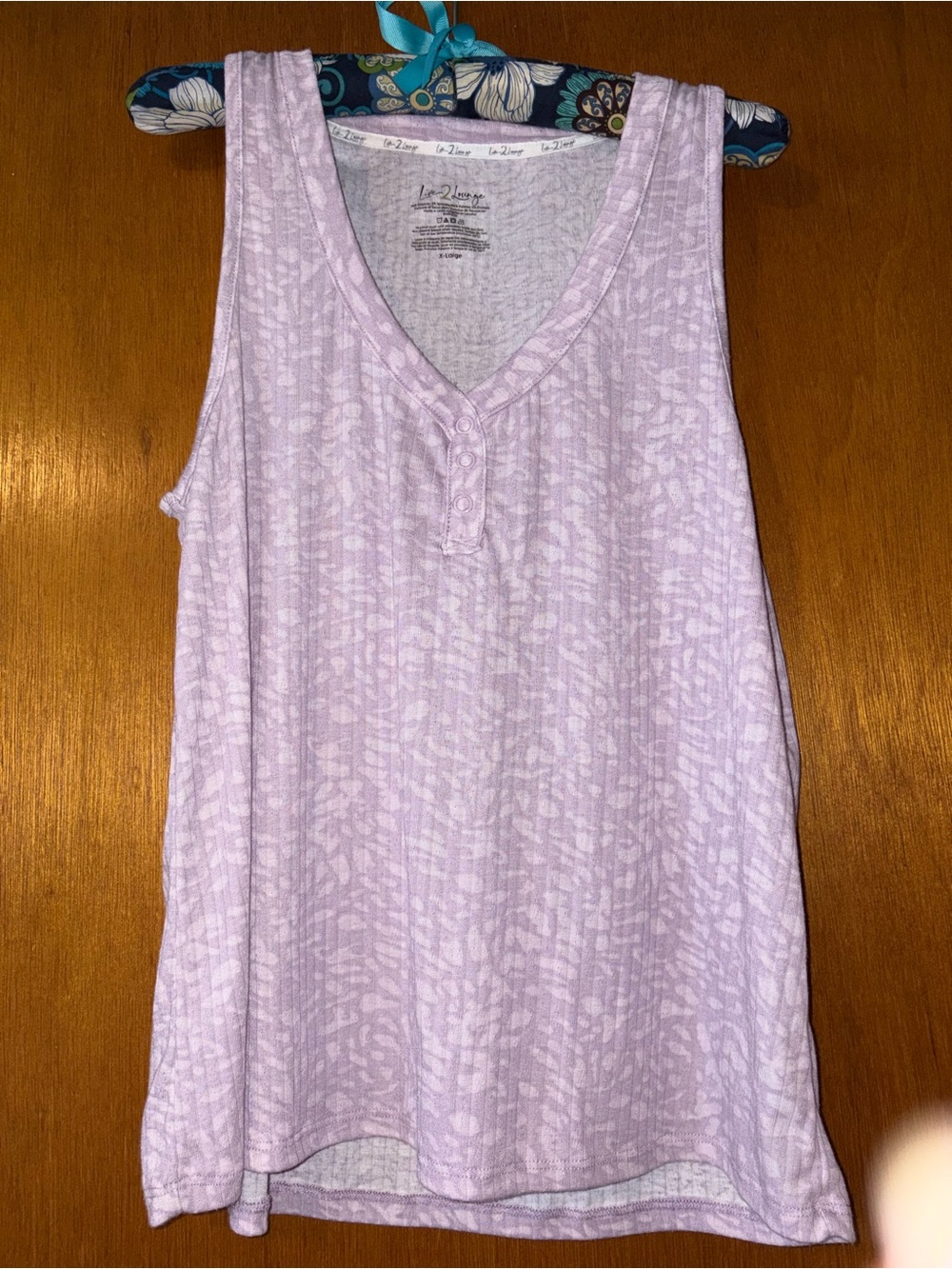 Women's Lavender Sleep Tank & Shorts Set XL - Picture 2 of 8